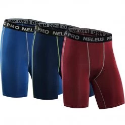 Neleus Men's 3 Pack Compression Short 23 Neleus Men's 3 Pack Compression Short
