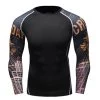 EL FIGHT Men's Soft Slim Long Sleeve Dry-Fit Compression Shirt Black 12
