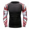 EL FIGHT Men's Soft Slim Long Sleeve Dry-Fit Compression Shirt Black 02