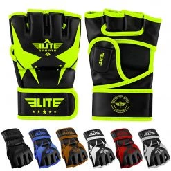 Elite Sports Pro Style MMA Gloves Martial Arts Grappling Sparring Gloves