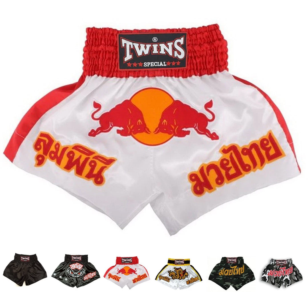 EL FIGHT Twins Special Muay Thai Boxing Shorts Red Bull 1 EL FIGHT Twins Special Muay Thai Boxing Shorts Red Bull