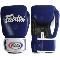 Fairtex Muay Thai Style Gloves Blue/Black/White Kickboxing & Mauy Thai