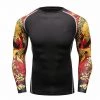 EL FIGHT Men's Soft Slim Long Sleeve Dry-Fit Compression Shirt Black 01 Rash Guard