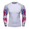 EL FIGHT Rash Guard Men's Soft Slim Long Sleeve Dry-Fit Compression Shirt White 13