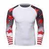 EL FIGHT Men's Soft Slim Long Sleeve Dry-Fit Compression Shirt White 11 Rash Guard