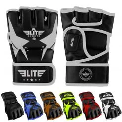 Elite Sports Pro Style MMA Gloves Martial Arts Grappling Sparring Gloves