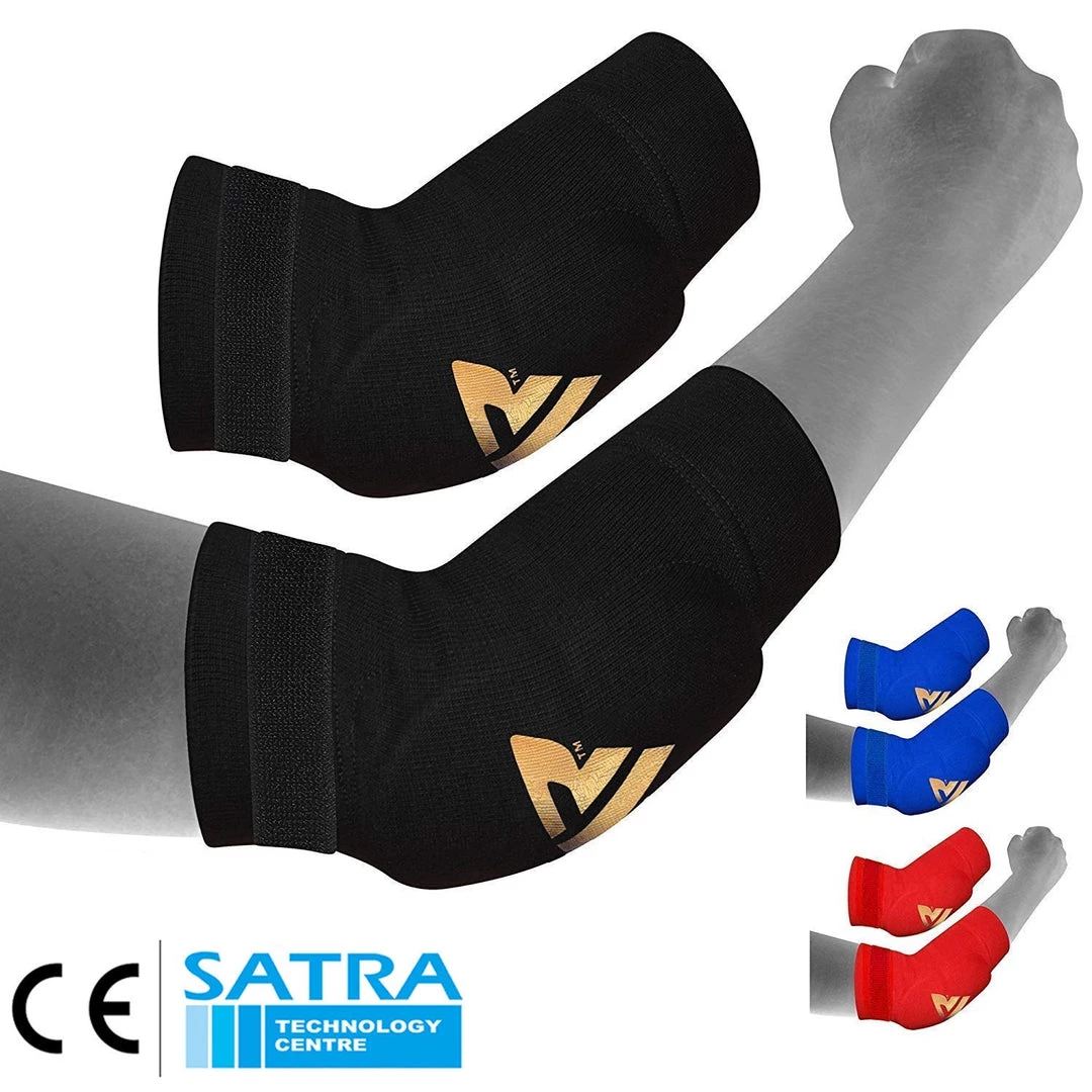 RDX MMA Elbow Sleeve Pads Guard Bandage Elasticated Shield Protector 3 RDX MMA Elbow Sleeve Pads Guard Bandage Elasticated Shield Protector