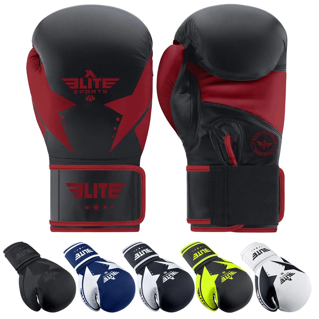 Elite Sports Star Boxing, Kickboxing, Muay Thai Gel Sparring Training Gloves 2 Elite Sports Star Boxing, Kickboxing, Muay Thai Gel Sparring Training Gloves