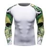 EL FIGHT Men's Soft Slim Long Sleeve Dry-Fit Compression Shirt White 03