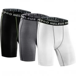 Neleus Men's 3 Pack Compression Short 24 Neleus Men's 3 Pack Compression Short