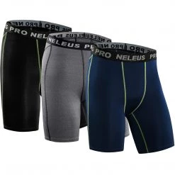 Neleus Men's 3 Pack Compression Short 20 Neleus Men's 3 Pack Compression Short