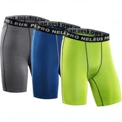 Neleus Men's 3 Pack Compression Short 26 Neleus Men's 3 Pack Compression Short