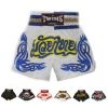 EL FIGHT Twins Special Muay Thai Boxing Shorts T-11 White/Blue