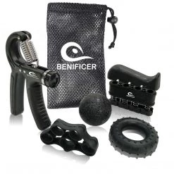 Benificer Conditioning Hand Grip Strengthener 5 Pack Adjustable Grip Exerciser