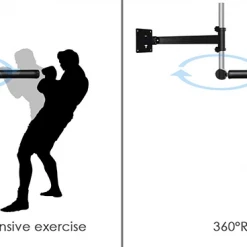 El Fight Conditioning Luxury Boxing Speed Reflex Boxing Spinning Spar Bar (Wall Mounted)