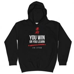 EL FIGHT Apparel Jiu Jitsu - Win Or Learn - Kids Hoodie