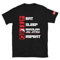 EL FIGHT Eat, Sleep, Jiu Jitsu, Repeat - Short-Sleeve Unisex T-Shirt