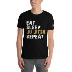 EL FIGHT Apparel Jiu Jitsu - Eat Sleep Repeat - Short-Sleeve Unisex T-Shirt