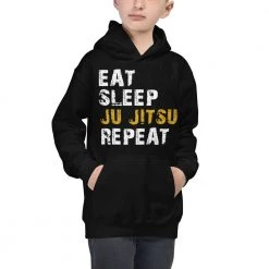 EL FIGHT Apparel Eat, Sleep, Jiu Jitsu, Repeat - Kids Hoodie