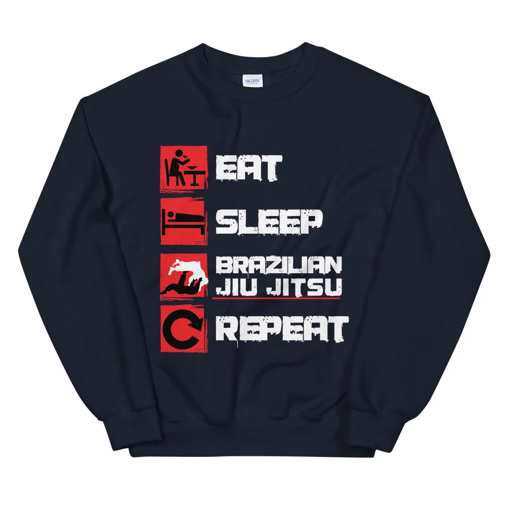 EL FIGHT Eat, Sleep, Jiu Jitsu, Repeat - Unisex Sweatshirt 5 EL FIGHT Eat, Sleep, Jiu Jitsu, Repeat - Unisex Sweatshirt