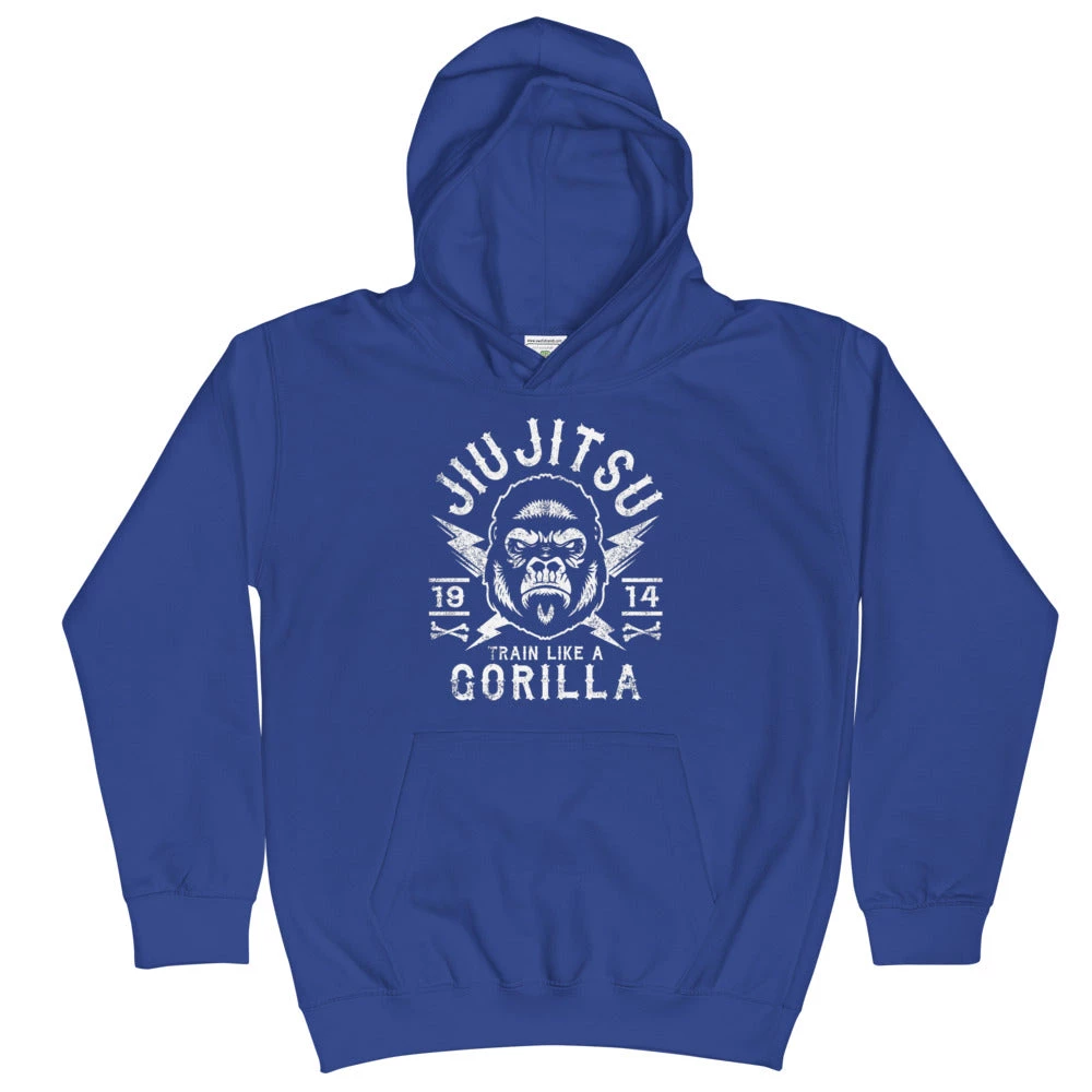 EL FIGHT Apparel Jiu Jitsu Gorilla - Kids Hoodie 4 EL FIGHT Apparel Jiu Jitsu Gorilla - Kids Hoodie