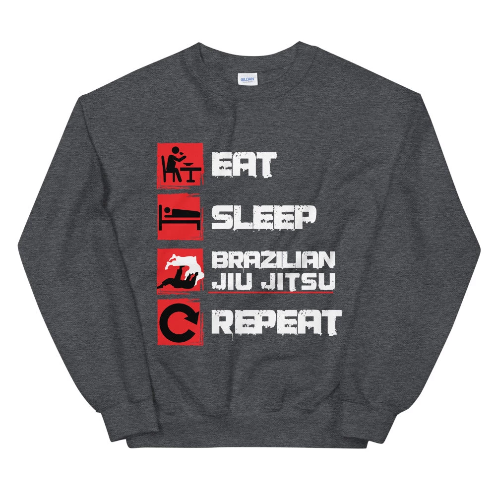 EL FIGHT Eat, Sleep, Jiu Jitsu, Repeat - Unisex Sweatshirt 4 EL FIGHT Eat, Sleep, Jiu Jitsu, Repeat - Unisex Sweatshirt