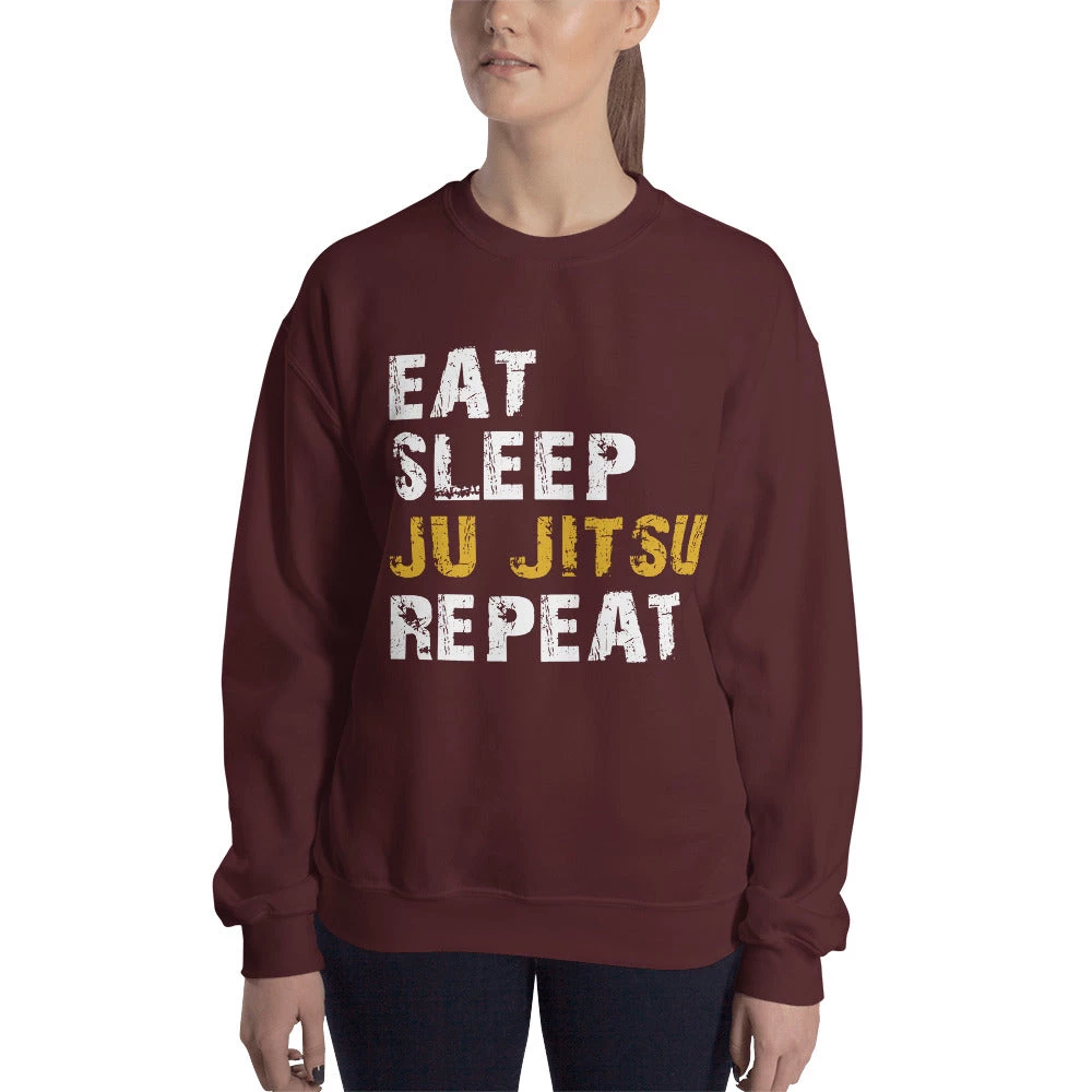 EL FIGHT Jiu Jitsu - Eat Sleep Repeat -Unisex Sweatshirt 3 EL FIGHT Jiu Jitsu - Eat Sleep Repeat -Unisex Sweatshirt