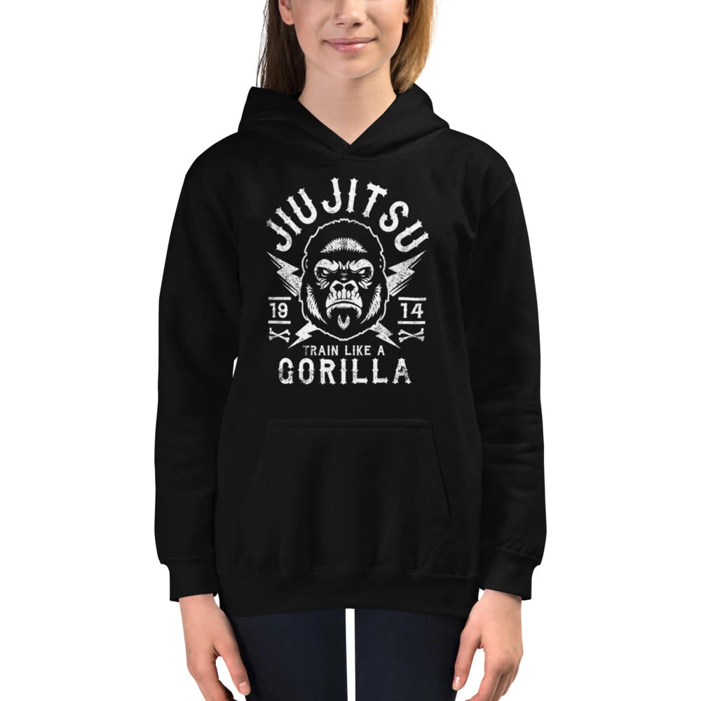 EL FIGHT Apparel Jiu Jitsu Gorilla - Kids Hoodie 3 EL FIGHT Apparel Jiu Jitsu Gorilla - Kids Hoodie