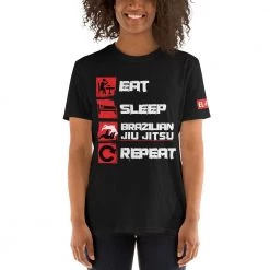 EL FIGHT Eat, Sleep, Jiu Jitsu, Repeat - Short-Sleeve Unisex T-Shirt