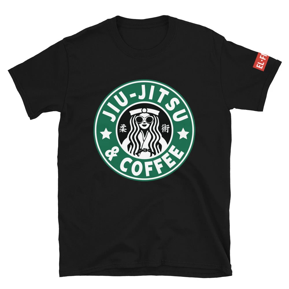 EL FIGHT Jiu Jitsu And Coffee Short-Sleeve Unisex T-Shirt 1 EL FIGHT Jiu Jitsu And Coffee Short-Sleeve Unisex T-Shirt