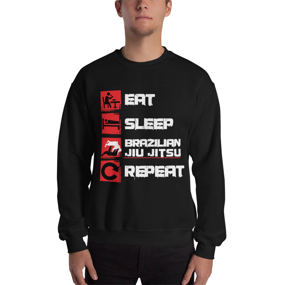 EL FIGHT Eat, Sleep, Jiu Jitsu, Repeat - Unisex Sweatshirt 2 EL FIGHT Eat, Sleep, Jiu Jitsu, Repeat - Unisex Sweatshirt