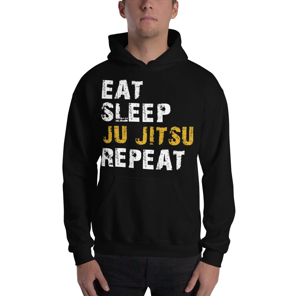 EL FIGHT Apparel Jiu Jitsu - Eat Sleep Repeat - Unisex Hoodie 2 EL FIGHT Apparel Jiu Jitsu - Eat Sleep Repeat - Unisex Hoodie
