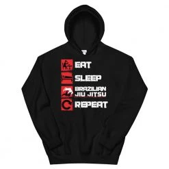 EL FIGHT Apparel Eat, Sleep, Jiu Jitsu, Repeat - Unisex Hoodie