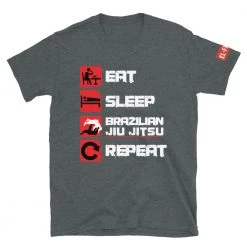 EL FIGHT Eat, Sleep, Jiu Jitsu, Repeat - Short-Sleeve Unisex T-Shirt
