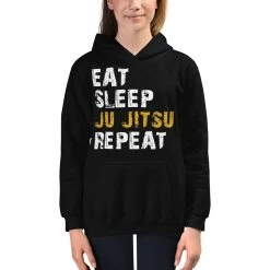 EL FIGHT Apparel Eat, Sleep, Jiu Jitsu, Repeat - Kids Hoodie